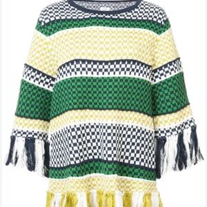 Rosie Assoulin Green and Yellow Checkered Sweater